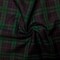 Navy-Green-Multi Poly-Wool Japanese Plaid Twill Suiting Woven Fabric By the Yard